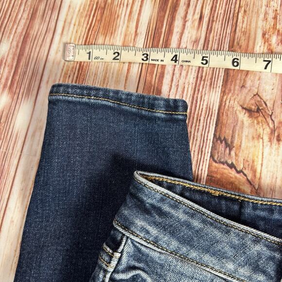 American Eagle SUPER HI RISE JEGGING Size 8 Distressed Jeans Denim Pants 27x28 - Picture 7 of 11